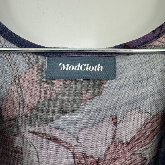 Modcloth Womens Midi Dress Size 4X Jersey Knit Stretchy Floral Office Casual - Picture 5 of 8